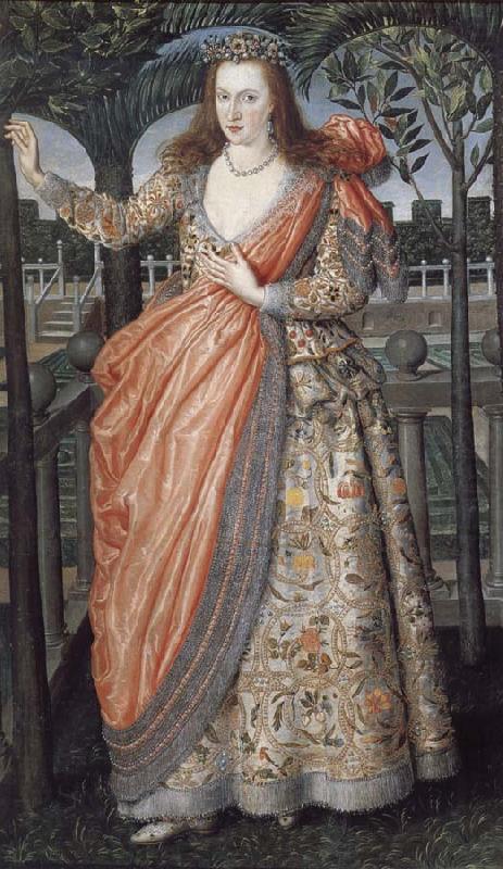 Robert Peake the Elder Portrait of a Lady of the Hampden family china oil painting image